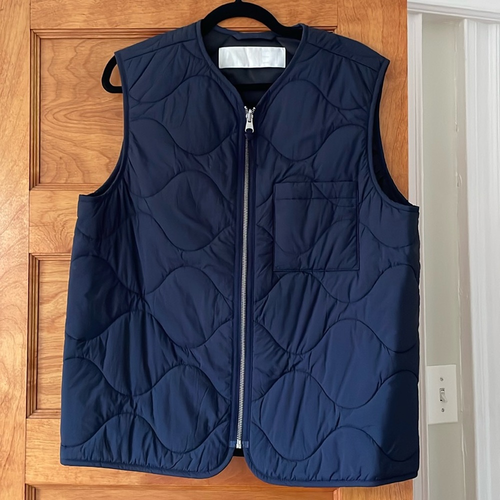 Arket Quilted Layer Vest Insulation Layer Navy Blue